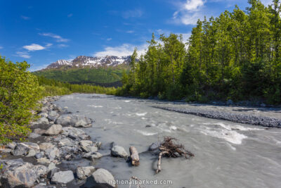 Exit Glacier in Kenai Fjords National Park in Alaska