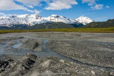 Resurrection River in Kenai Fjords National Park in Alaska