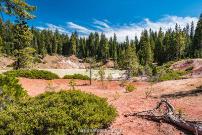 Boiling Springs Lake in Lassen Volcanic National Park in California