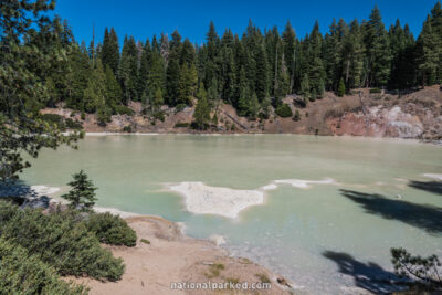 Boiling Springs Lake in Lassen Volcanic National Park in California