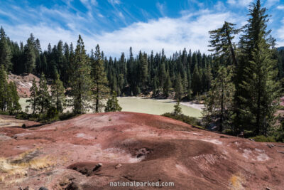 Boiling Springs Lake in Lassen Volcanic National Park in California