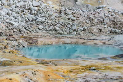 Bumpass Hell in Lassen Volcanic National Park in California