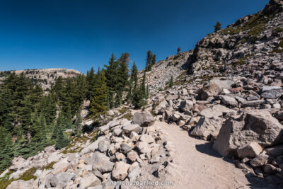 Bumpass Hell Trail in Lassen Volcanic National Park in California