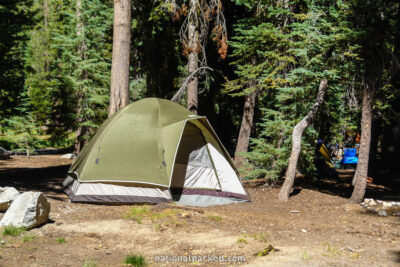 Summit Lake South Campground in Lassen Volcanic National Park in California