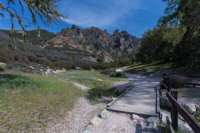 Chaparral Trailhead Area in Pinnacles National Park in California