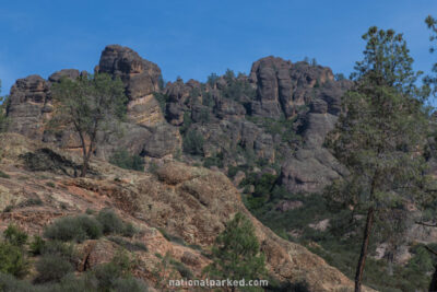 Chaparral Trailhead Area in Pinnacles National Park in California