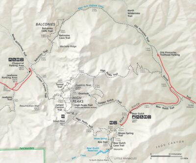 Pinnacles Detail Map