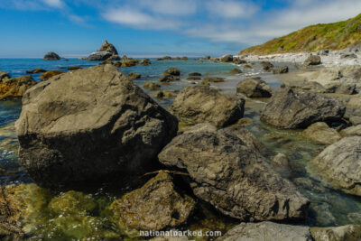 False Klamath Cove in Redwood National Park in California