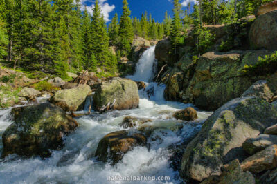 Alberta Falls in Rocky Mountain National Park in Colorado