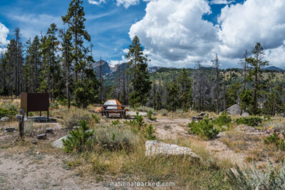 Glacier Basin Campground in Rocky Mountain National Park in Colorado