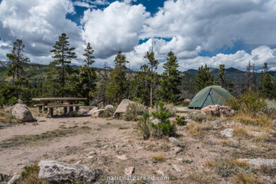 Glacier Basin Campground in Rocky Mountain National Park in Colorado