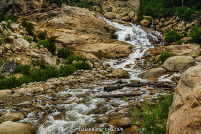 Horseshoe Falls in Rocky Mountain National Park in Colorado