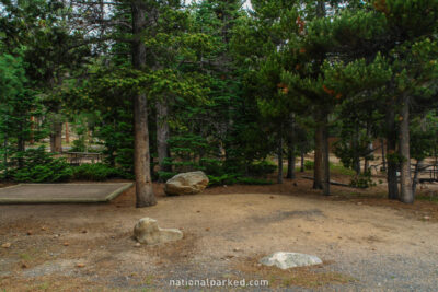 Longs Peak Campground in Rocky Mountain National Park in Colorado