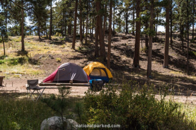 Moraine Park Campground in Rocky Mountain National Park in Colorado