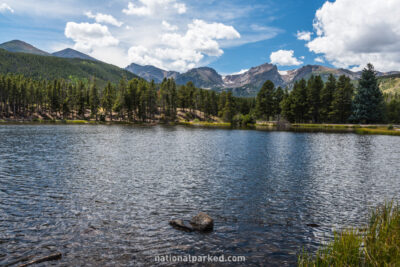 Sprague Lake in Rocky Mountain National Park in Colorado