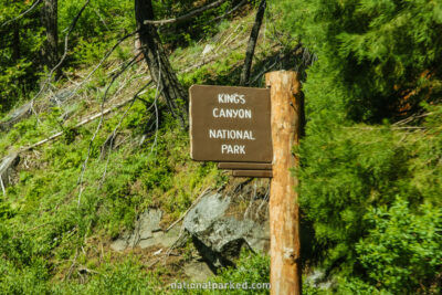 Kings Canyon Boundary in Sequoia National Forest in California
