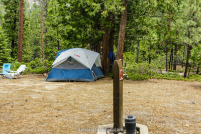 Moraine Campground in Kings Canyon National Park in California