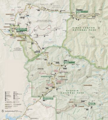 Sequoia & Kings Canyon Park Map