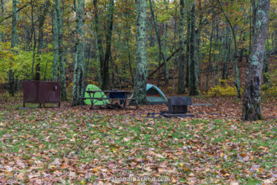 Lewis Mountain Campground in Shenandoah National Park in Virginia