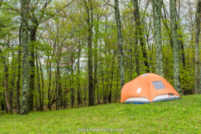 Lewis Mountain Campground in Shenandoah National Park in Virginia