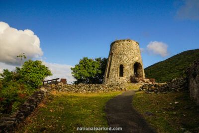 Annaberg Walking Trail in Virgin Islands National Park on the island of St. John