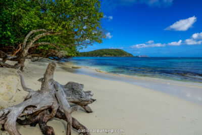 Hawksnest Bay in Virgin Islands National Park on the island of St. John