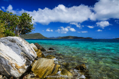 Leinster Bay in Virgin Islands National Park on the island of St. John