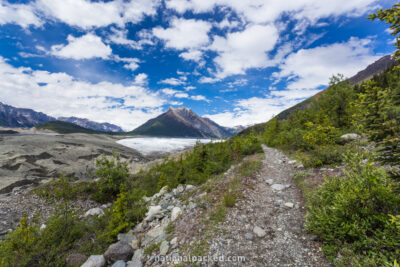 Root Glacier Trail in Wrangell-St. Elias National Park in Alaska