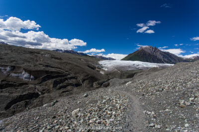 Root Glacier Trail in Wrangell-St. Elias National Park in Alaska
