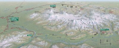 Wrangell-St. Elias panorama map