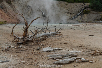 Black Hermit Cauldron in Yellowstone National Park in Wyoming