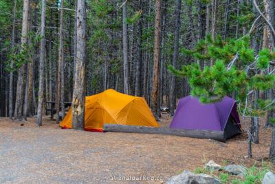 Canyon Campground in Yellowstone National Park in Wyoming