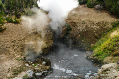 Dragon's Mouth Spring in Yellowstone National Park in Wyoming