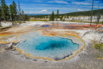 Firehole Spring in Yellowstone National Park in Wyoming