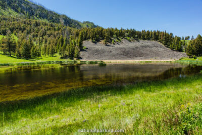 Floating Island Lake in Yellowstone National Park in Wyoming