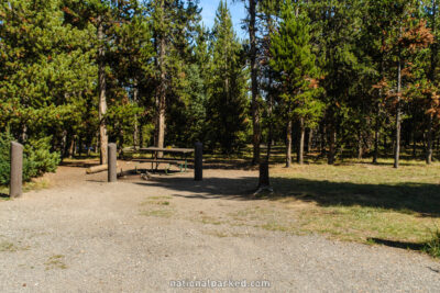 Indian Creek Campground in Yellowstone National Park in Wyoming