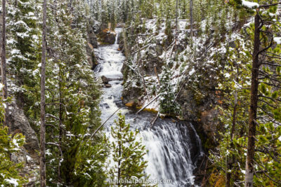 Kepler Cascades in Yellowstone National Park in Wyoming