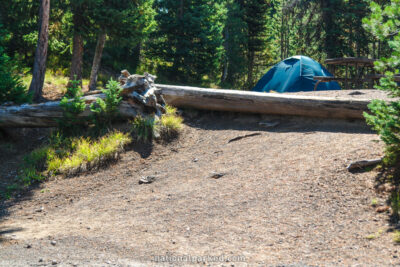 Lewis Lake Campground in Yellowstone National Park in Wyoming