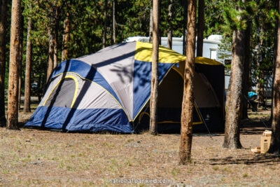 Madison Campground in Yellowstone National Park in Wyoming