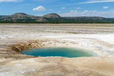 Opal Pool in Yellowstone National Park in Wyoming