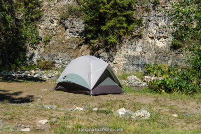 Pebble Creek Campground in Yellowstone National Park in Wyoming