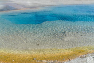 Rainbow Pool in Yellowstone National Park in Wyoming