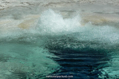 Spasmodic Geyser in Yellowstone National Park in Wyoming