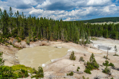 Sulphur Cauldron in Yellowstone National Park in Wyoming