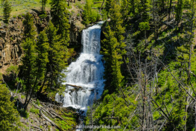 Undine Falls in Yellowstone National Park in Wyoming