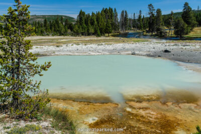 Wall Pool in Yellowstone National Park in Wyoming