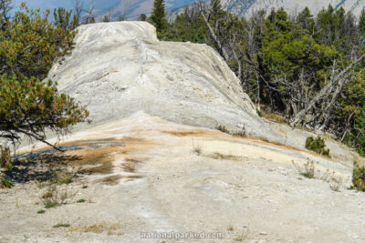 White Elephant Back Terrace in Yellowstone National Park in Wyoming