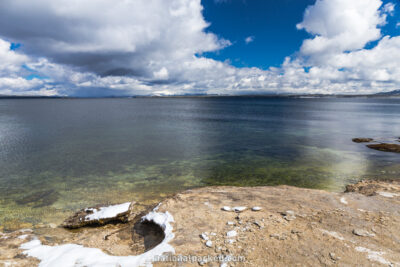 Yellowstone Lake in Yellowstone National Park in Wyoming