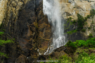 Bridalveil Fall in Yosemite National Park in California