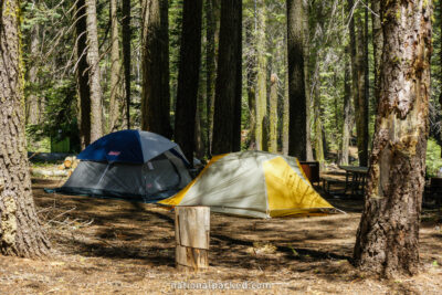Crane Flat Campground in Yosemite National Park in California